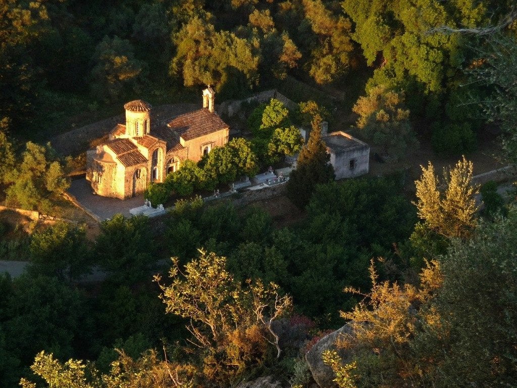 Agios Nicolaos church in morning sunshine