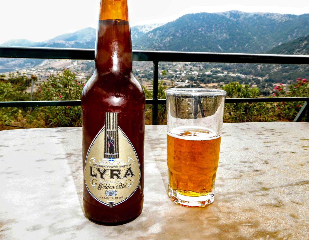 Lyra beer, on the Askifou plain