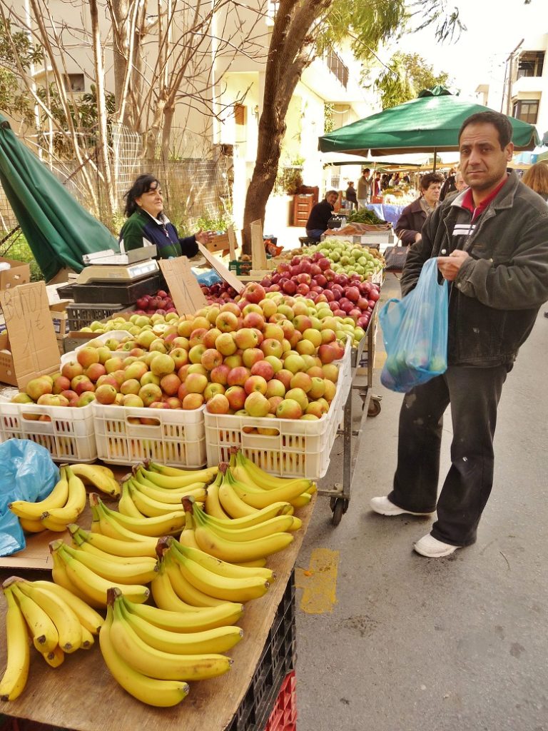 Oceans of fruit in Chania street markets