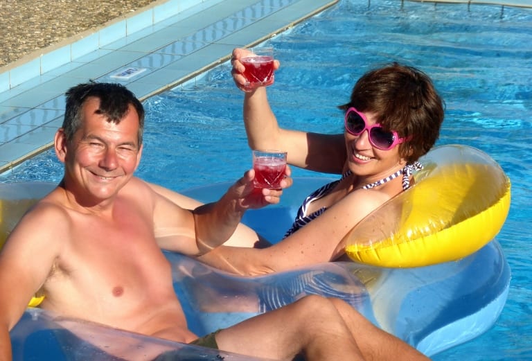 Cocktails in the pool
